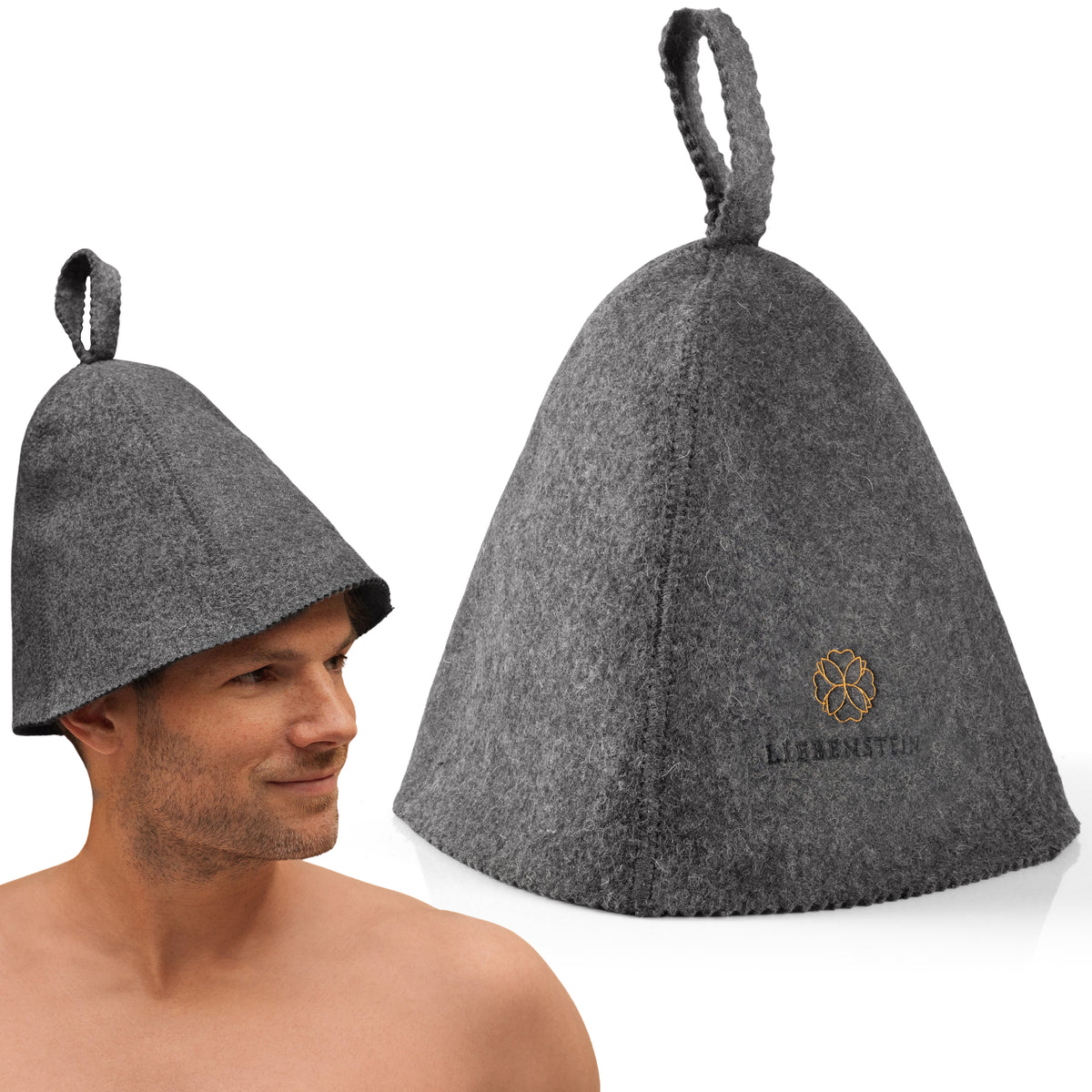 Saunahut Filz Herren & Damen Sauna Mütze aus 100% Wolle – Liebenstein