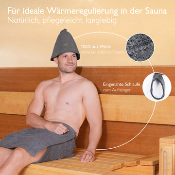 mütze in sauna Saunahut Filz Herren & Damen