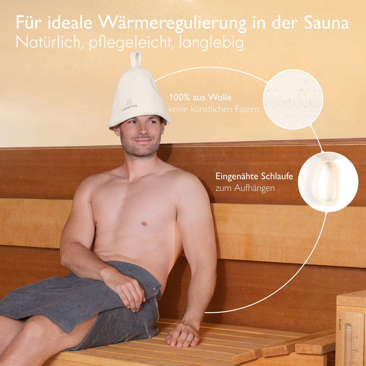 mütze in sauna Saunahut Filz Herren & Damen