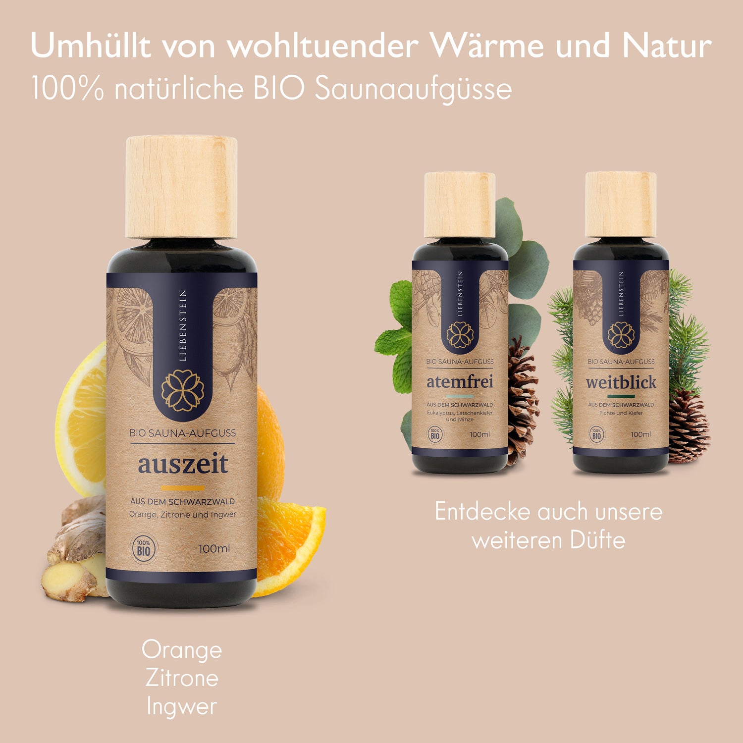 BIO Saunaaufguss - Orange, Zitrone &amp; Ingwer - 100ml