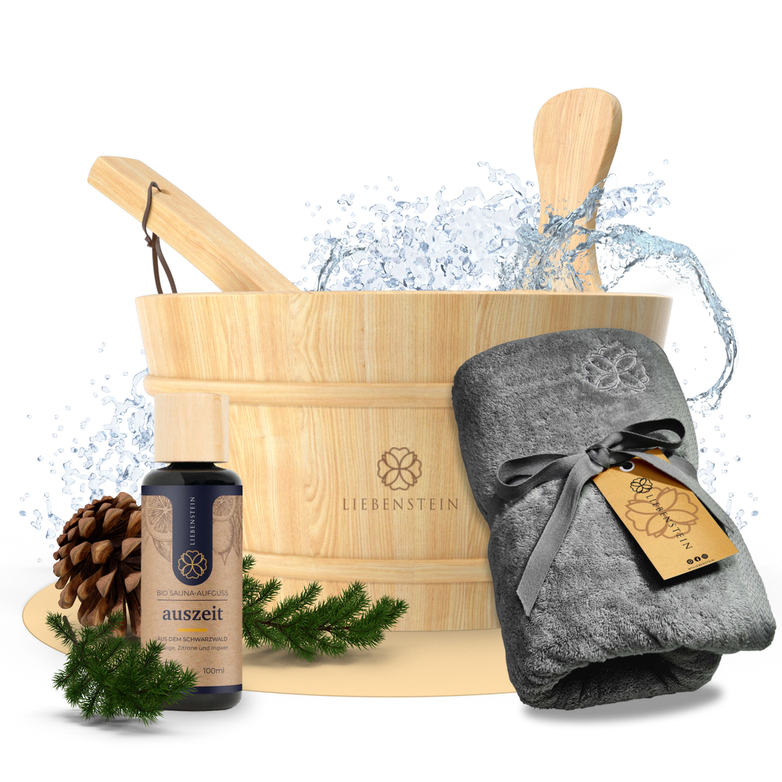 Wohlfühl Sauna Set, Geschenkset - 3 tlg.