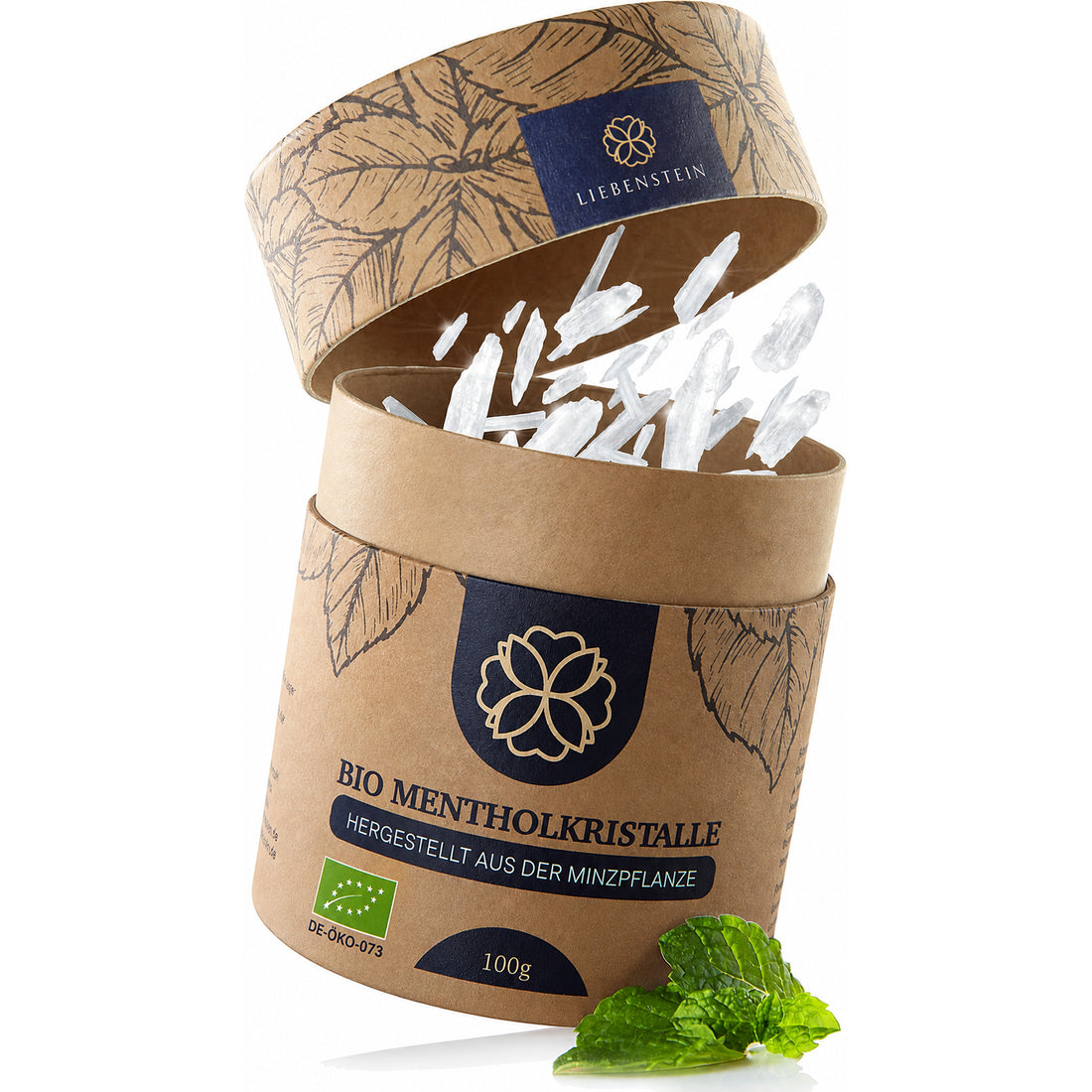 BIO Mentholkristalle Liebenstein, 100 g, mit EU-Bio-Siegel DE-ÖKO-073